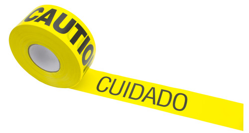 C.H. Hanson 16102 300' roll CAUTION CUIDADO (Bilingual) 2 Mil 3" Wide