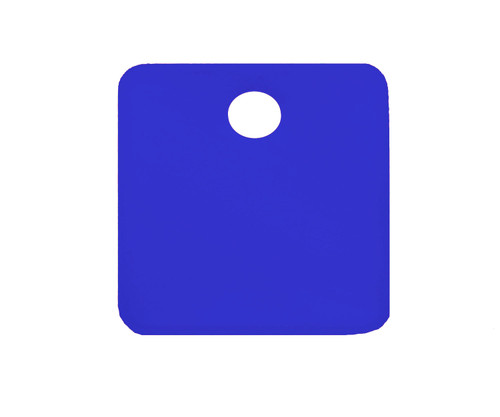 C.H. Hanson 43021 Sqr Tag-Anodized Aluminum,Blue,1", 5pk