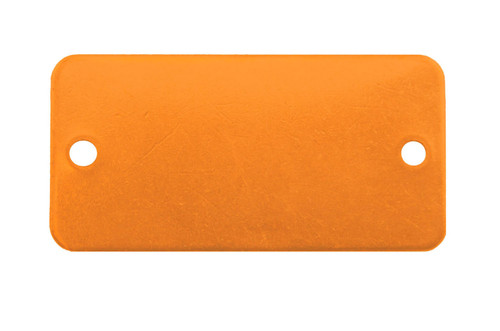 C.H. Hanson 43054 Rec Tag-Anodized Aluminum,Orange,Rnd Crn,3/4"x1-3/4", 5pk