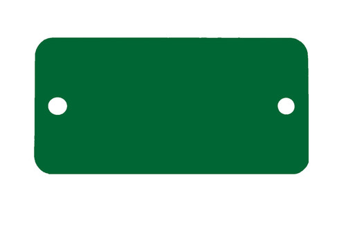 C.H. Hanson 43101 Rec Tag-Anodized Aluminum,Green,Rnd Crn,3/4"x1-3/4", 5pk