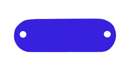 C.H. Hanson 43172 Rec Tag-Anodized Aluminum,Blue,Rnd End,5/8"x1-29/32", 5pk