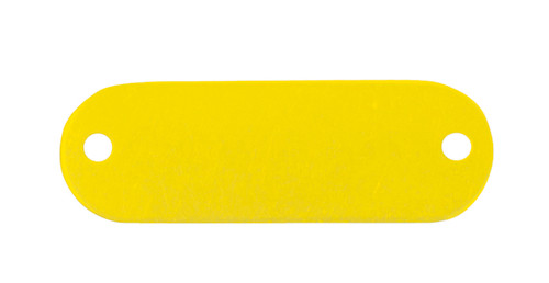 C.H. Hanson 43177 Rec Tag-Anodized Aluminum,Yellow,Rnd End,5/8"x1-29/32", 5pk