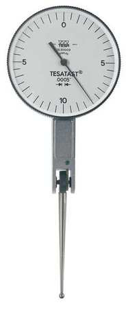 Brown & Sharpe BesTest Dial Test Indicator 599-7034-3, 0.020" Range, 0.0005" Graduation, 1" Dial Dia.