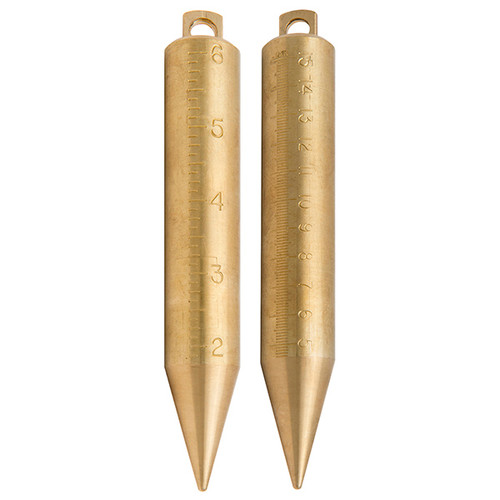 20 oz. Innage Eng/Met graduated plumb bob; Brass