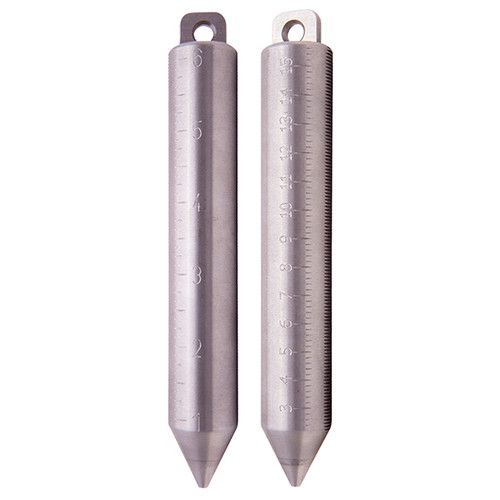 20.48 oz. Innage Eng/Met graduated plumb bob; Stainless Steel