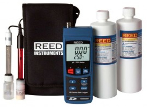 REED Instruments R3000SD-KIT2 DATA LOGGING PH/ORP METER WITH PH/ORP ELECTRODES AND BUFFER SOLUTION