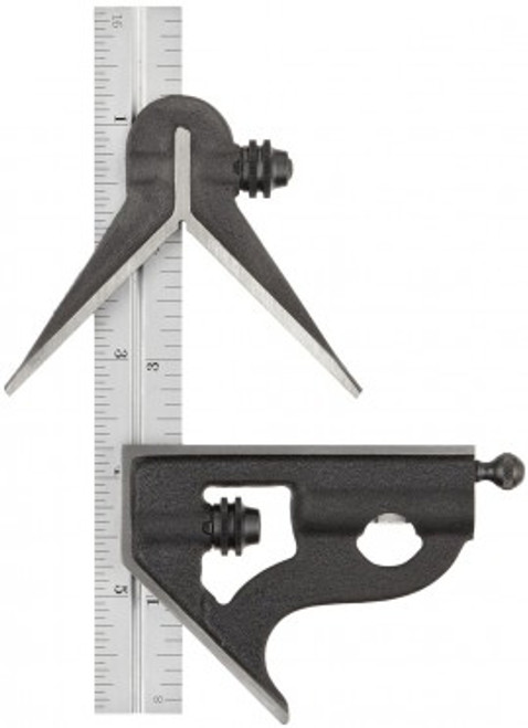 Starrett C11HC-6-4R Combination Square with Square and Center Head, 6"