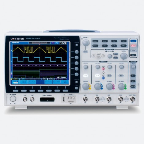 Gw Instek  GDS-2104E  100MHz, 1GS/s, 4 Ch. 10Mpts. with USB/LAN, VPO Digital Oscilloscope.
