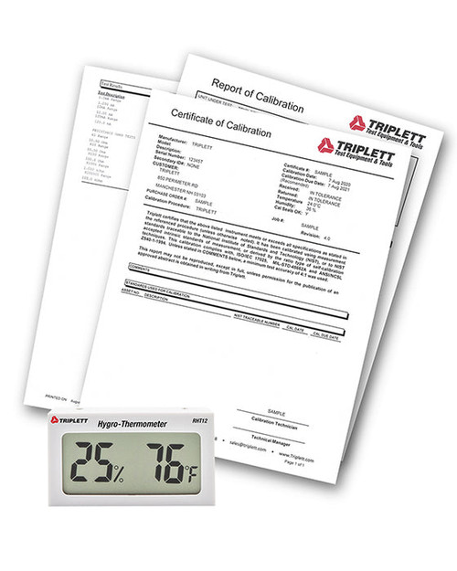 Triplett RHT12-NIST Hygro-Thermometer with Certificate of Traceability to N.I.S.T.