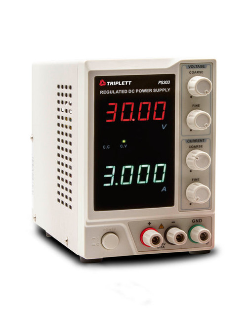 Triplett PS303-NIST 30V/3A DC Power Supply with Certificate of Traceability to N.I.S.T.