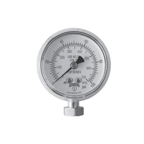 WINTER PUP2045B 2" DIAL,FEMALE SWIVEL BCK,30"-0-150 PSI