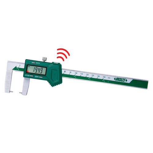 Insize 1185-150Awl Electronic Outside Point Caliper, 0-6"/0-150Mm, Graduation .0005"/0.01Mm, Built-In Wireless
