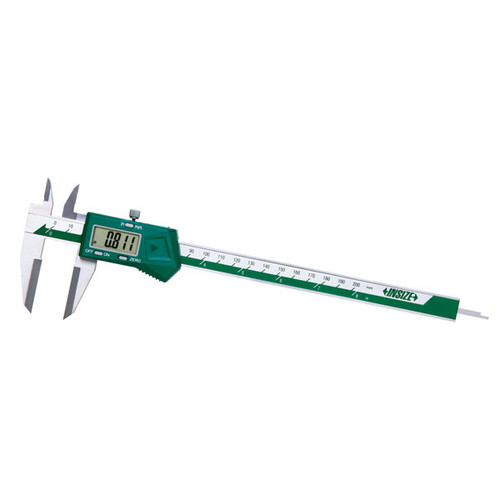 Insize 1532-200 Electronic Caliper With Knife Edge Lower Jaws, 0-8"/0-200Mm, Graduation .0005"/0.01Mm