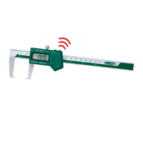 Insize 1187-200Awl Electronic Outside Neck Caliper, 0-8"/0-200Mm, Graduation .0005"/0.01Mm, Built-In Wireless