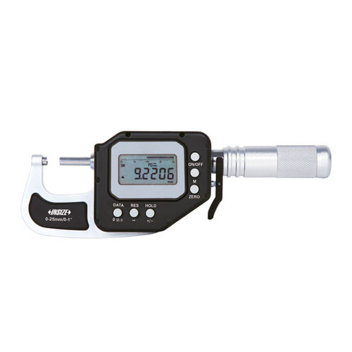 Insize 3350-25 High Precision Electronic Snap Gage, 0-1"/0-25Mm, Graduation .00001"/0.0002Mm