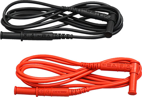 Aemc 5000.78  Lead - set of 2, 5 ft PVC color-coded (red/black) with 4mm straight/right banana plugs