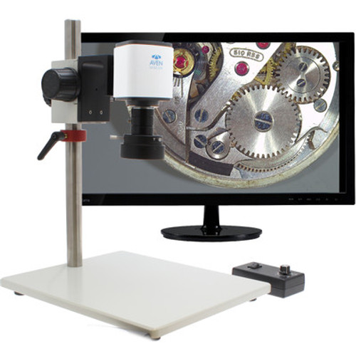 Aven 26700-108-PRO - DIGITAL INSPECTION SYSTEM WITH MIGHTY CAM PRO AUTO FOCUS, MACRO LENS, ADJUSTABLE LED ILLUMINATION, STANDARD STAND AND 22" HD MONITOR