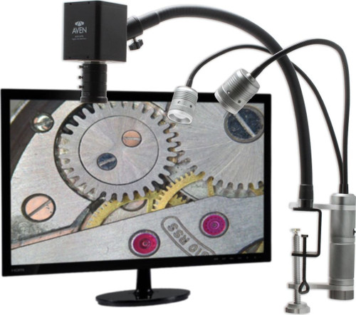 Aven 26700-117 - EIDOS MACRO VUE W STD STAND CONSISTING OF EIDOS CAMERA WITH 11.6" INTEGRATED MONITOR, ZOOM 7000 MACRO LENS, RING LIGHT WITH INTENSITY AND SECTOR CONTROL, STANDARD STAND WITH FOCUS MOUNT WITH COARSE AND FINE FOCUS, ADAPTER PLATE