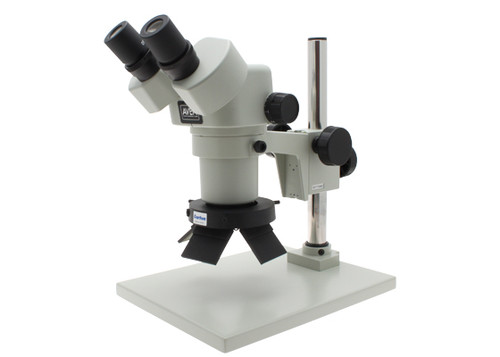 Aven 26800B-223-SPZ - SPZ50 STEREO ZOOM MICROSCOPE WITH POLE STAND AND FOCUS MOUNT WITH OLED RING LIGHT WITH ADJUSTABLE PANELS TO CONTROL REFLECTION