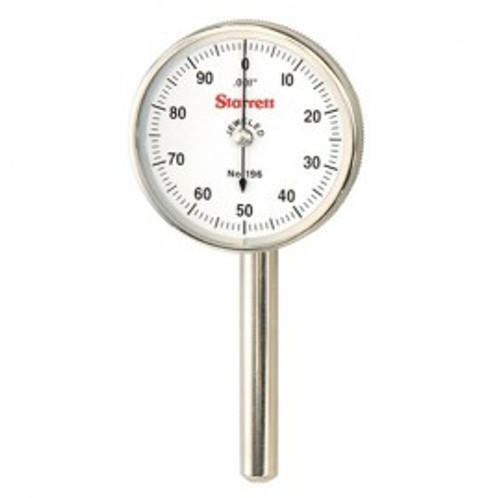 Starrett 196B1 Universal Back Plunger Dial Indicator, .200", imperial