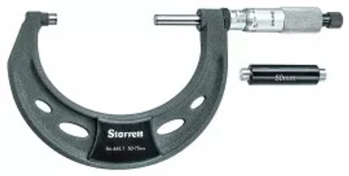 Starrett 444.1MXRL-75 Outside Micrometer, 50 to 75mm