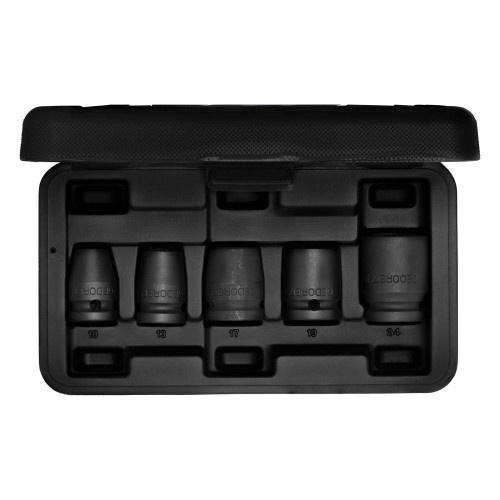 Gedore 1646923 Car impact socket set 1/2" 5 pcs hex 10-24 mm K 19-028