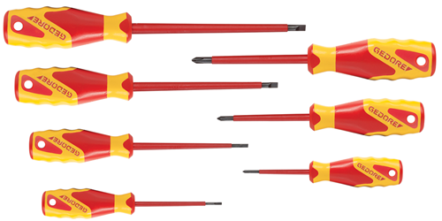 Gedore 1616048 VDE Screwdriver set 7 pcs IS 2.5-6.5 PH 0-2 VDE 2170-2160 PH-077