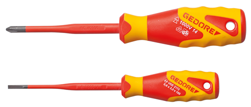 Gedore 2928736 VDE Screwdriver set SLIM DRIVE, 2 pcs VDE 2162-2172 PH-02
