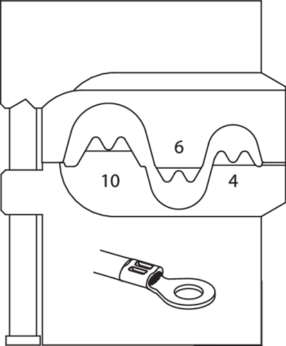 Gedore 1830570 Module insert for non-insulated terminals 4/6/10 8140-03