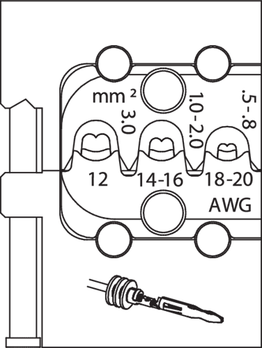 Gedore 1963384 Module insert for lamellar contacts 8140-20