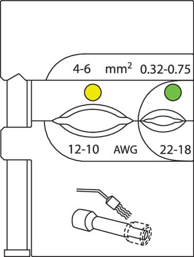 Gedore 1963406 Module insert for Dura Seal contacts 0.32-6 8140-22