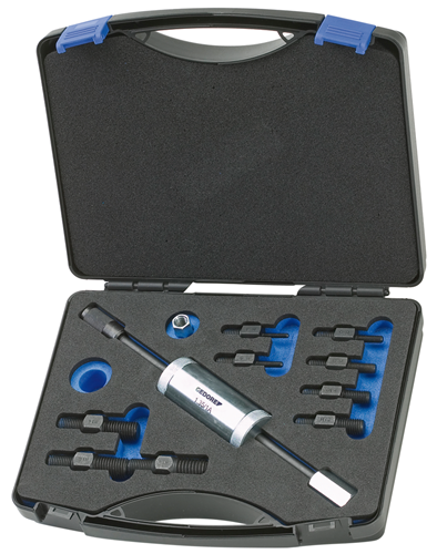 Gedore 1936557 Set of threaded inserts with slide hammer 700 g, 11 pcs 1.81/K-12