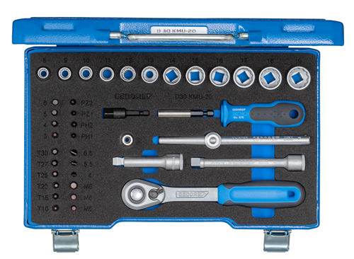 Gedore 1973347 Socket set 3/8" 40 pcs hex IN-IS-PH-PZ-TX-XZN D 30 KMU-20