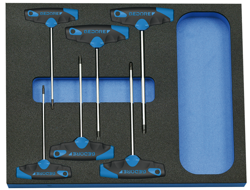 Gedore 2016559 Screwdriver set in 2/4 CT tool module, 6 pcs 2005 CT2-2142 TX