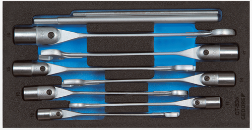 Gedore 2309076 Set combination swivel head wrenches in 1/3 Check-Tool module 1500 CT1-534