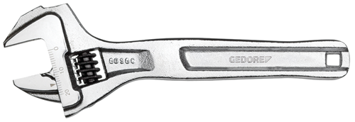 Gedore 2170973 Adjustable spanner 10", open end, chrome-plated 60 S 10 C