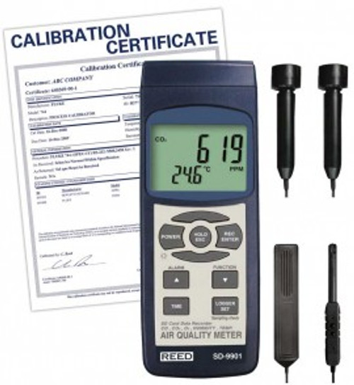 REED Instruments SD-9901-NIST AIR QUALITY METER, DATA LOGGER W/NIST CERT