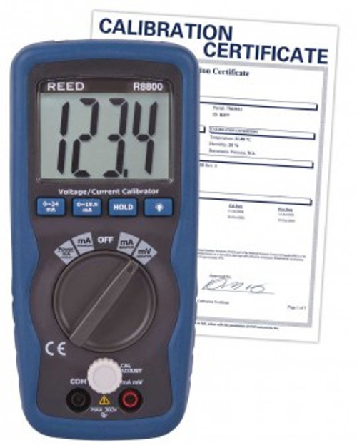 REED Instruments R8800-NIST VOLTAGE/CURRENT CALIBRATOR, MA W/NIST CERT