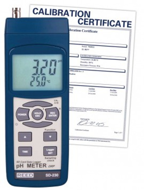 REED Instruments SD-230-NIST PH/ORP METER, DATA LOGGER W/NIST CERT