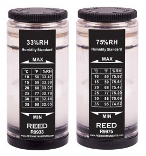 REED Instruments R9980 33% & 75% HUMIDITY STANDARD KIT FOR R6001/SD-3007/8706