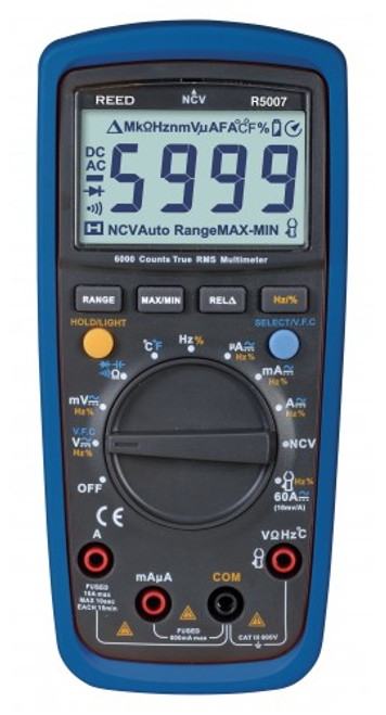 REED Instruments R5007 TRUE RMS DIGITAL MULTIMETER, 600V AC/DC