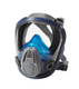 MSA 10028995 Medium Black Silicone Adv 3200 Full Face Respirator with Rubber Head Harness
