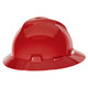 MSA 10058324 Hat,V-Gd,W/1-Touch Susp.,Red