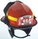 MSA 660CFDR Fire Helmet, 660C, Fs, Red, Deluxe