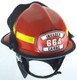 MSA 660CXSR Helmet,660C, Fire,Ess Goggle, Red, Std