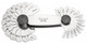 Starrett 159M Screw Pitch Gauge, 0.5 to 11.5 mm, 60Â° threads