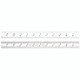 Starrett 1604R-12 Spring Tempered Steel Rule With Inch Graduations, 4R Style Graduations, 12" Length, 1" Width, 3/64" Thickness