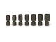 Wright Tool 332  3/8" Drive 7 Piece Set - 6 Point Standard Universal Power Sockets, 3/8" - 3/4"