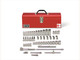 Wright Tool 348  3/8" Drive 56 Piece Metal Boxed Set - 12, 6 & 8 Point Standard, Deep, Flex Sockets - Each Having Varying Sizes Ranging from 1/8" - 1", Ratchet, Flex Handle, Sliding T, 3", 6", 12" Extensions, Universal, Hex Bit Sockets w/Bits & P