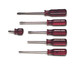 Wright Tool 9477  Phillips & Slotted Screwdriver 6 Piece Set Large Ergonomic Handle w/Pouch - #2, 3/16" - 5/16"